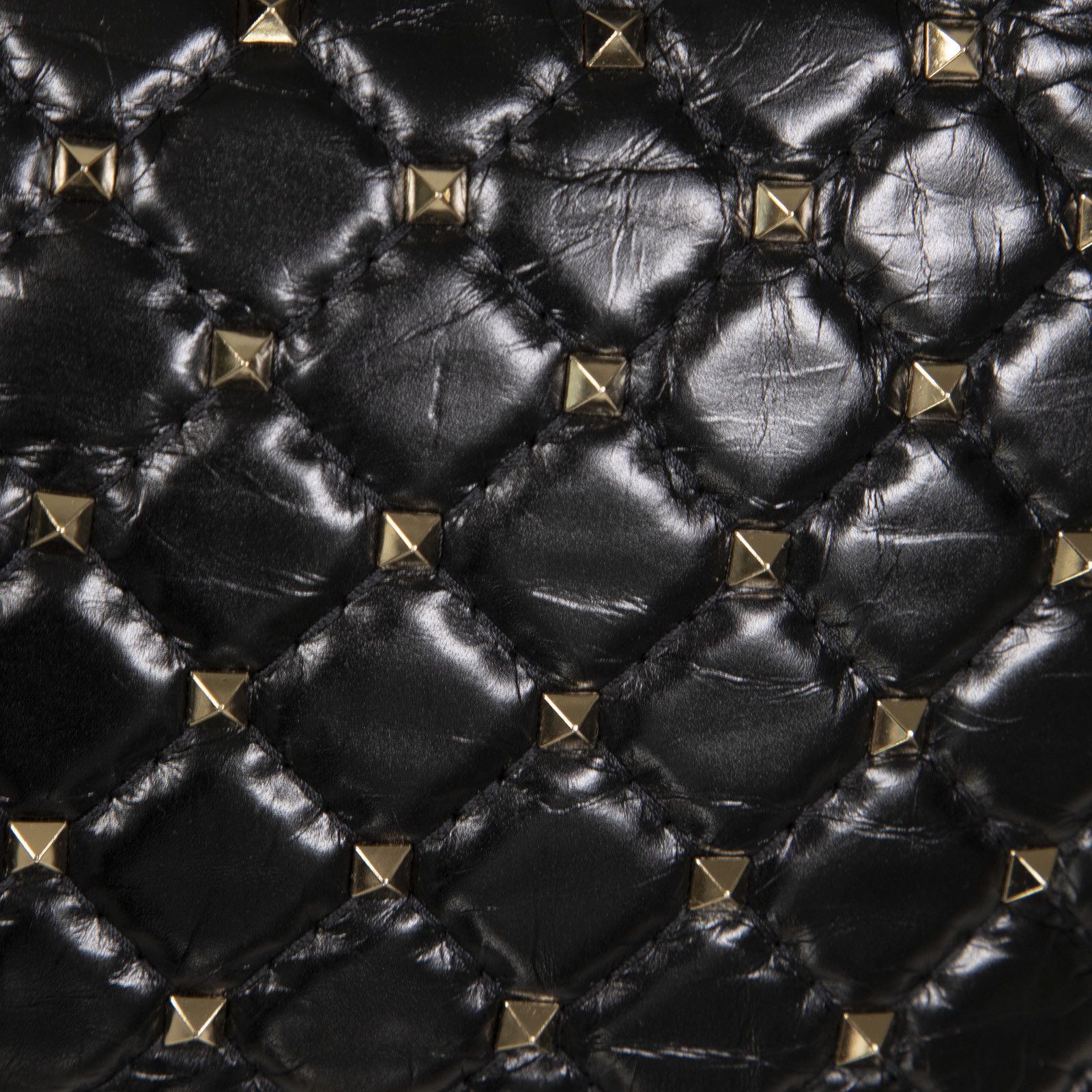 Valentino Black Leather Small Rockstud Spike Hobo Bag Size ONE SIZE - 7 Thumbnail
