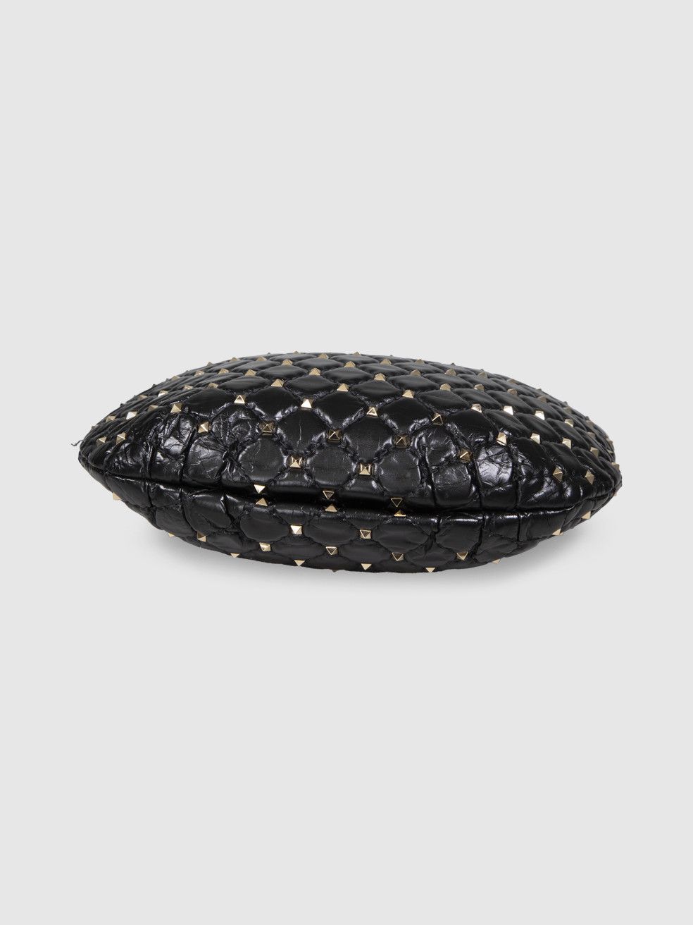 Valentino Black Leather Small Rockstud Spike Hobo Bag Size ONE SIZE - 6 Thumbnail