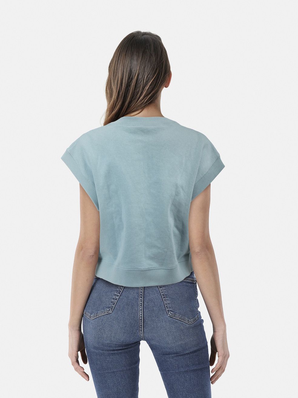 Gucci Blue Cropped Jersey Top Size M / US 6-8 / IT 42-44 - 2 Thumbnail