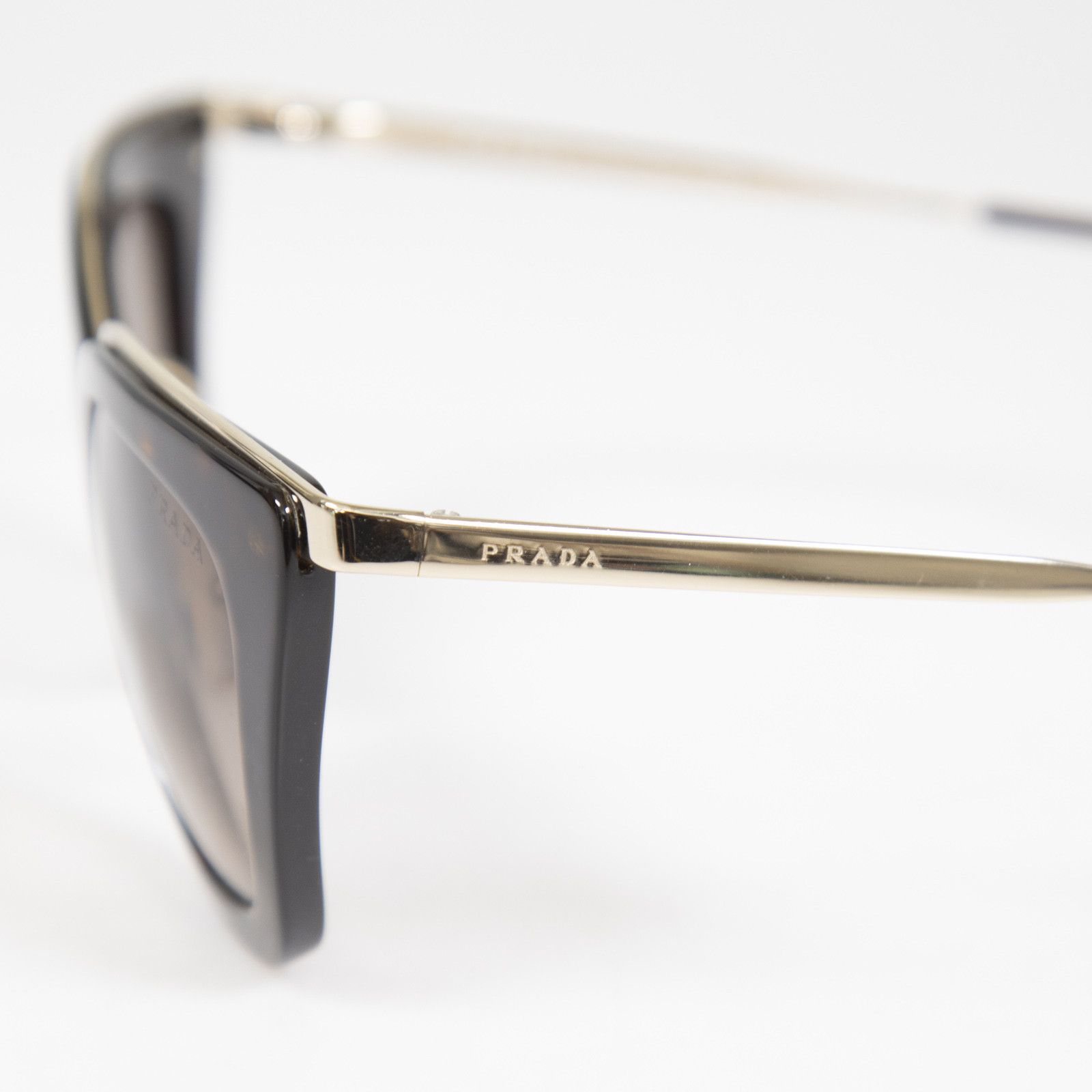 Prada Tortoiseshell Gold Detail Sunglasses Size ONE SIZE - 7 Thumbnail