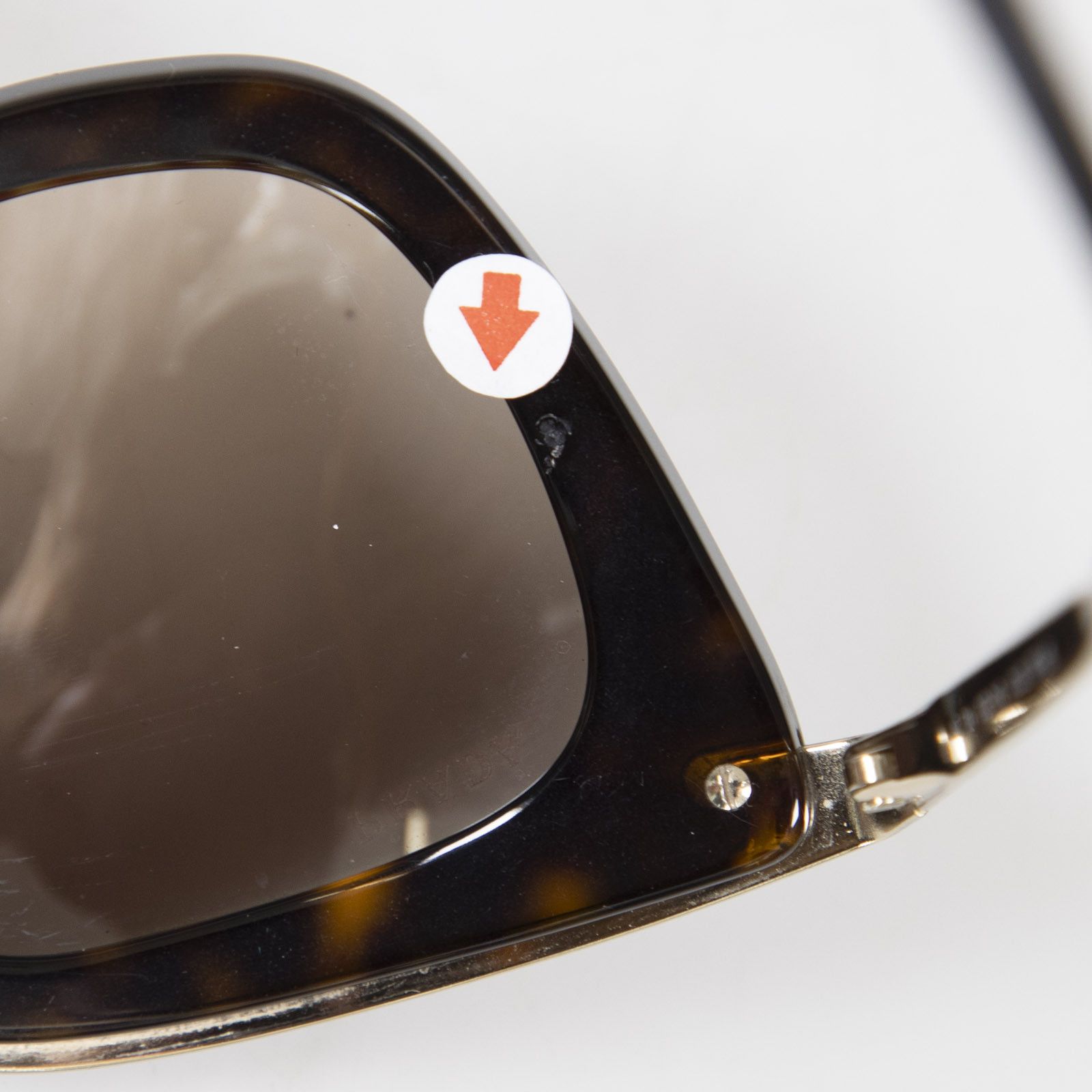 Prada Tortoiseshell Gold Detail Sunglasses Size ONE SIZE - 10 Thumbnail