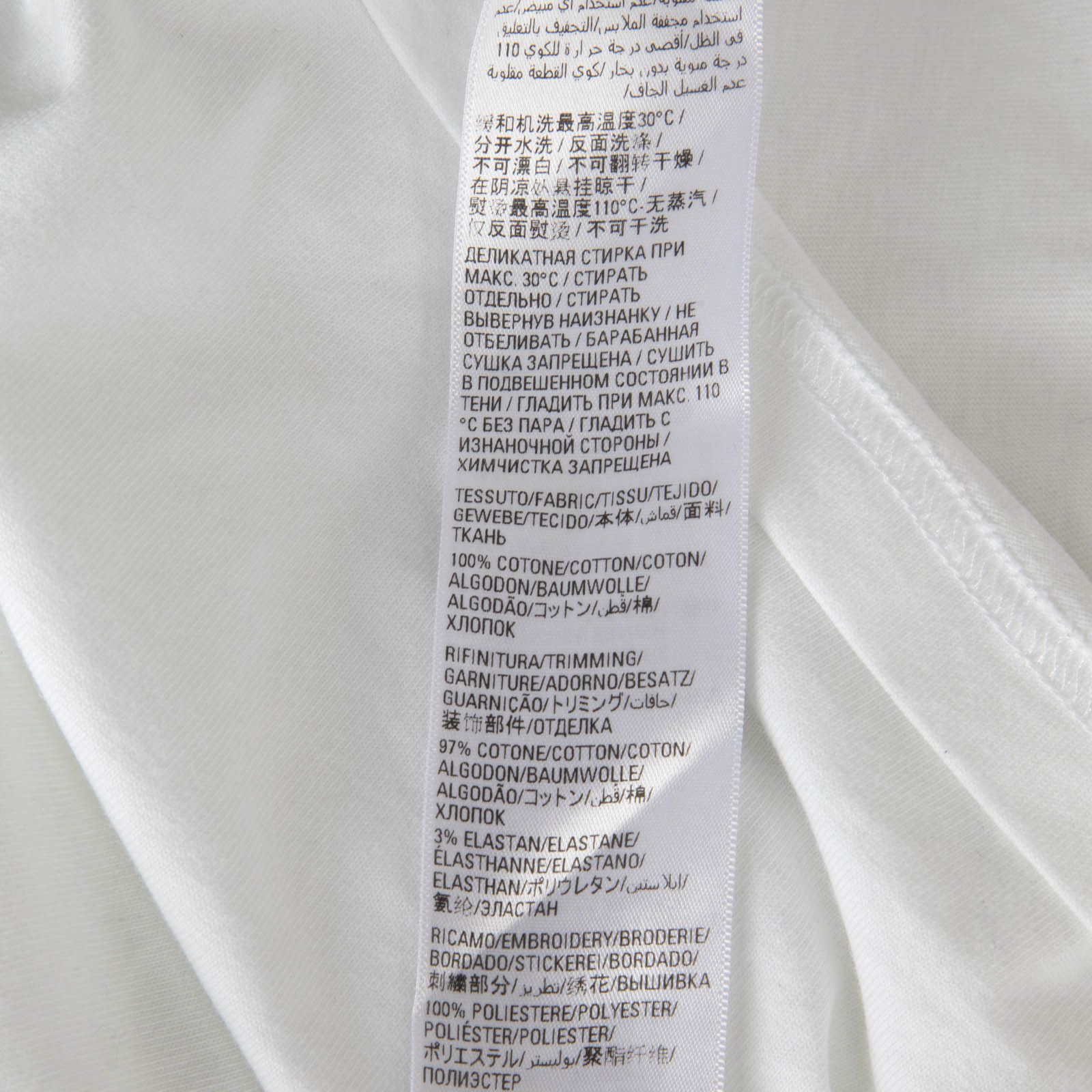 Balenciaga White Embroidered Logo T-Shirt Size S / US 4 / IT 40 - 5 Thumbnail