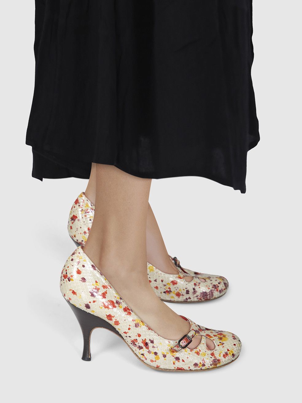 Bottega Veneta Snakeskin Buckled Pumps Size US 9 / IT 39 - 2 Thumbnail