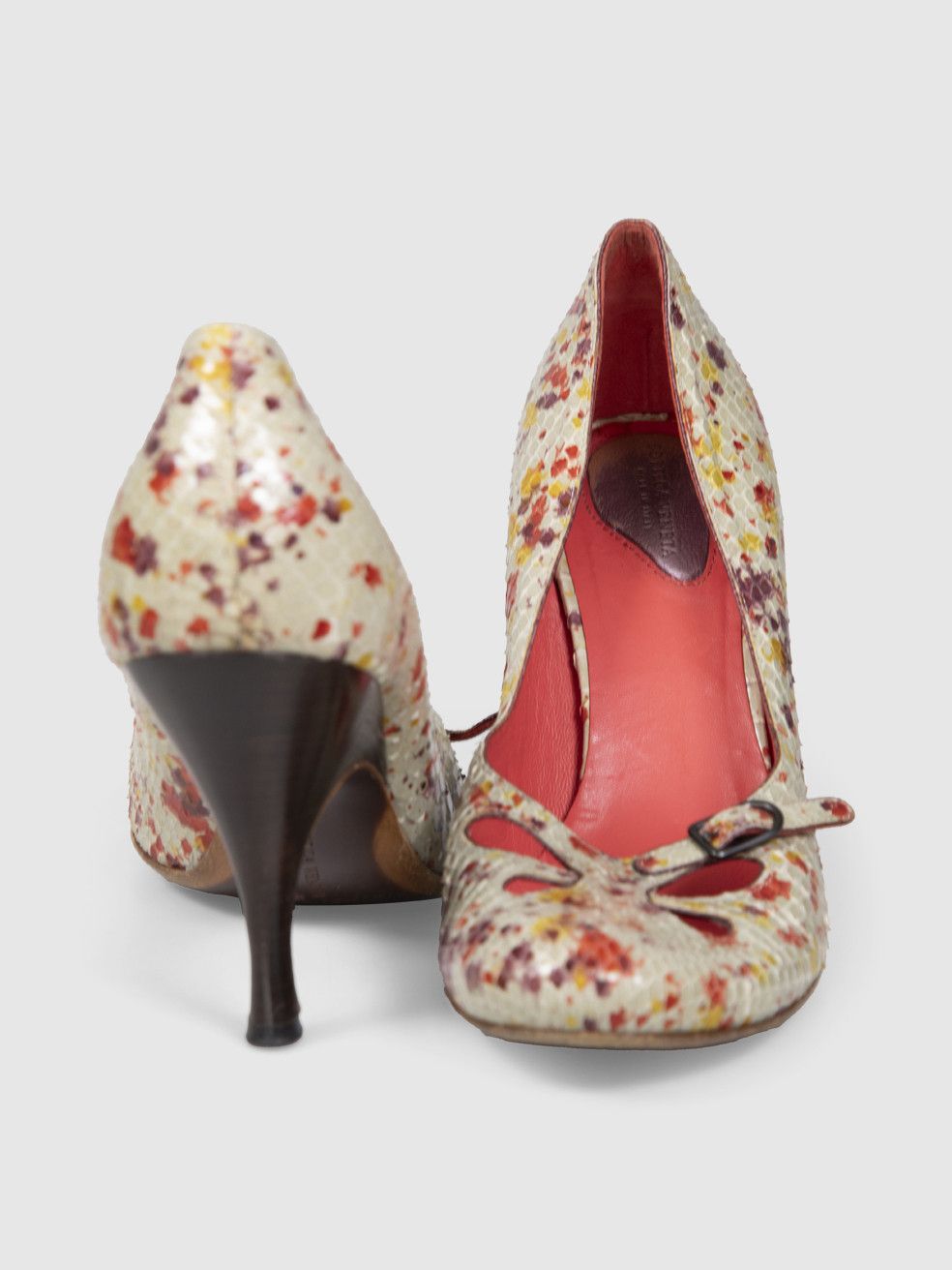 Bottega Veneta Snakeskin Buckled Pumps Size US 9 / IT 39 - 4 Thumbnail