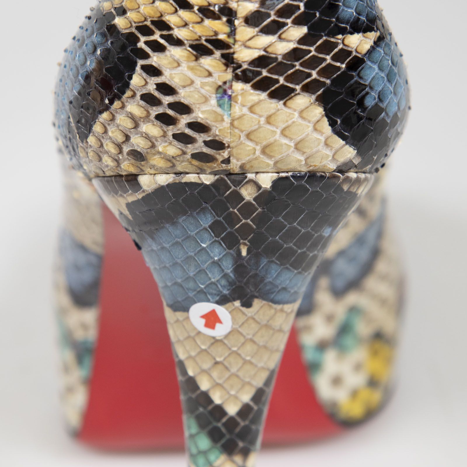 Christian Louboutin Snakeskin Butterfly Print Platform Heels Size US 10 / IT 40 - 11 Thumbnail