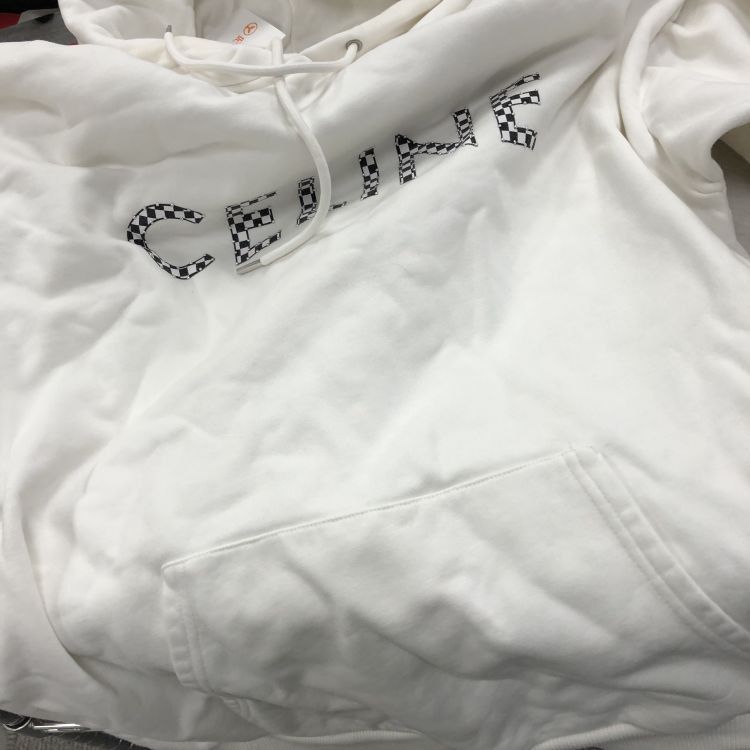 Celine Celine Checkerboard Logo Hoodie Size L Size US L / EU 52-54 / 3 - 7 Thumbnail