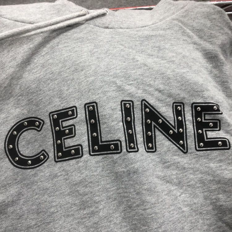 Celine Celine Studded Logo Hoodie Size M Size US M / EU 48-50 / 2 - 6 Thumbnail