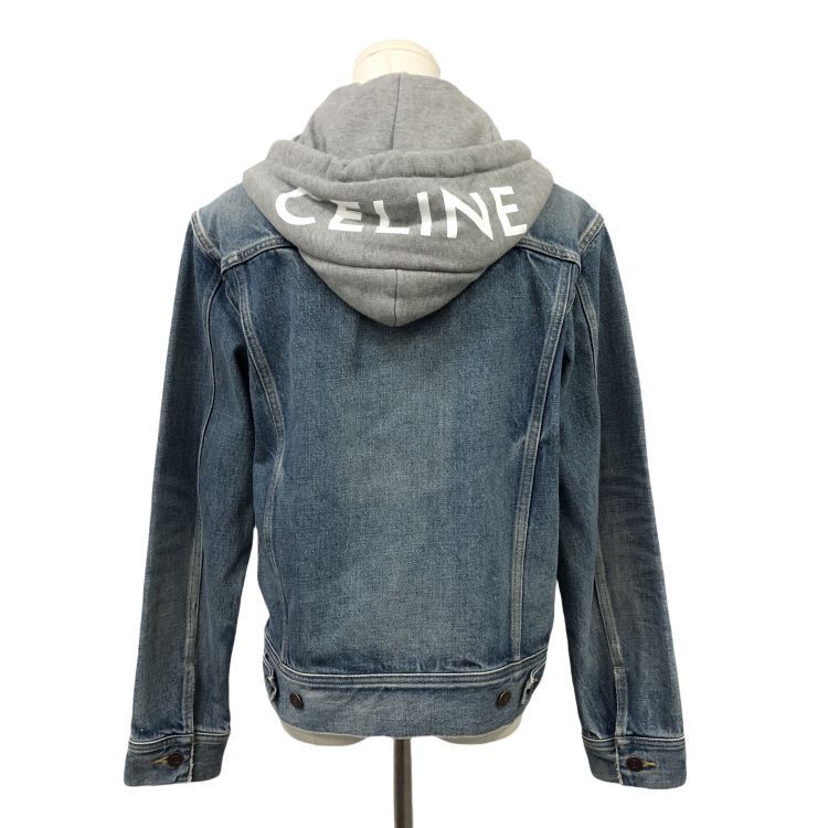 Celine Celine Hooded Logo Denim Jacket XS Size US XS / EU 42 / 0 - 2 Thumbnail