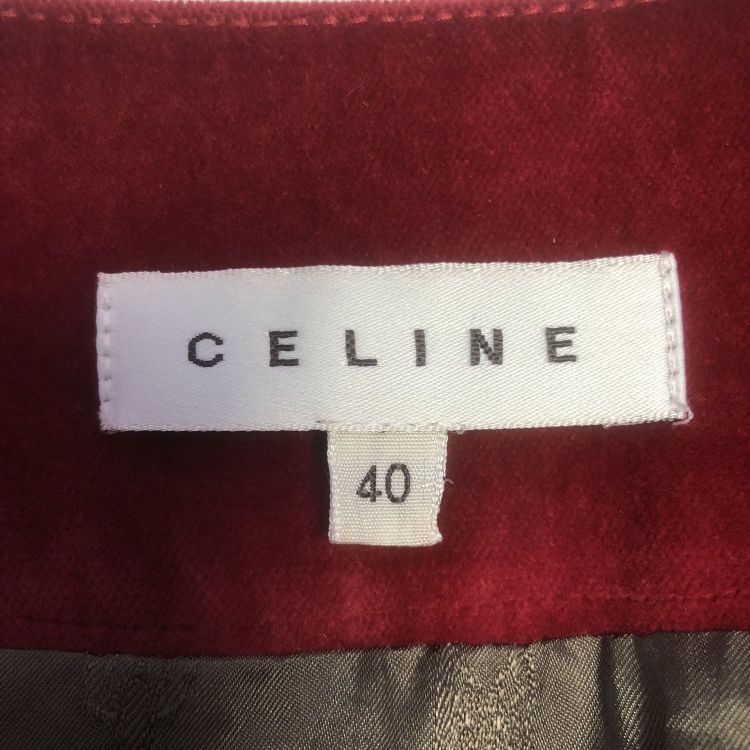 Celine Celine Red Cotton Blend Mini Skirt Size 40 Size 28" / US 6 / IT 42 - 3 Thumbnail