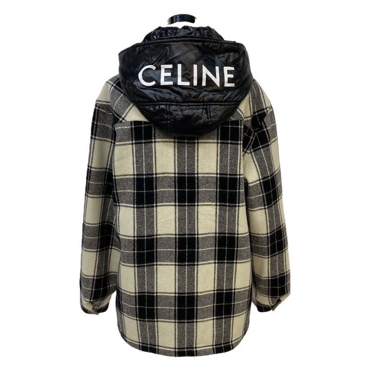Celine Celine Plaid Wool Hooded Jacket Size 52 Size US L / EU 52-54 / 3 - 2 Thumbnail