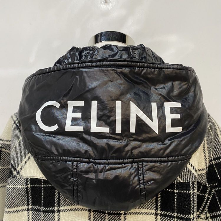 Celine Celine Plaid Wool Hooded Jacket Size 52 Size US L / EU 52-54 / 3 - 6 Thumbnail