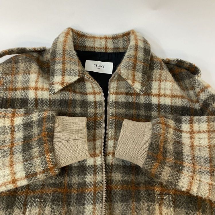 Celine Celine Plaid Wool Zip Jacket Size L Size US L / EU 52-54 / 3 - 10 Thumbnail