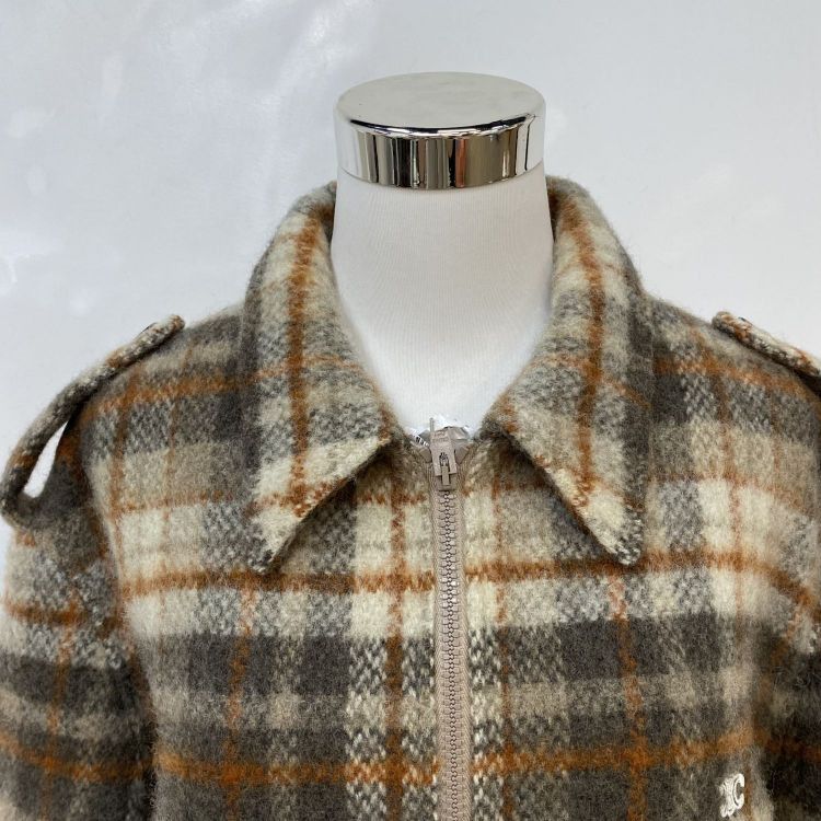 Celine Celine Plaid Wool Zip Jacket Size L Size US L / EU 52-54 / 3 - 6 Thumbnail