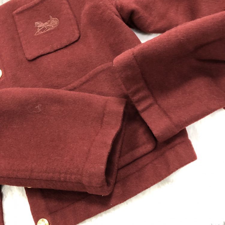 Celine Celine Burgundy Cashmere Jacket Size 36 Size XS / US 0-2 / IT 36-38 - 8 Thumbnail