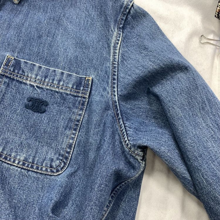 Celine CELINE Blue Denim Button Up Shirt Size S Size S / US 4 / IT 40 - 6 Thumbnail