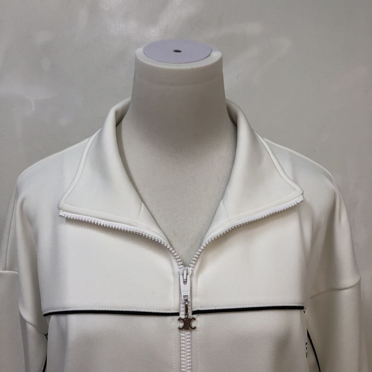 Celine Celine White Piping Track Jacket Size L Size US L / EU 52-54 / 3 - 6 Thumbnail