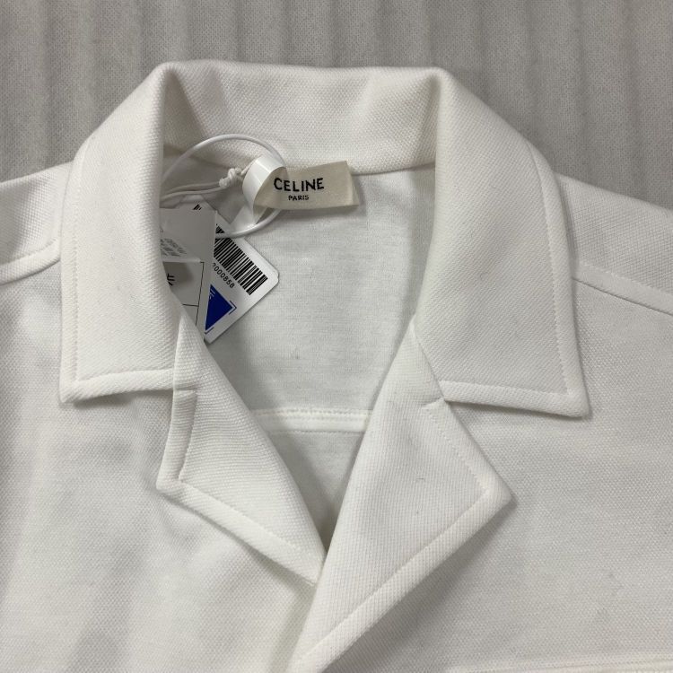 Celine Celine Triomphe Logo Pique Button Up Shirt Size S Size S / US 4 / IT 40 - 8 Thumbnail
