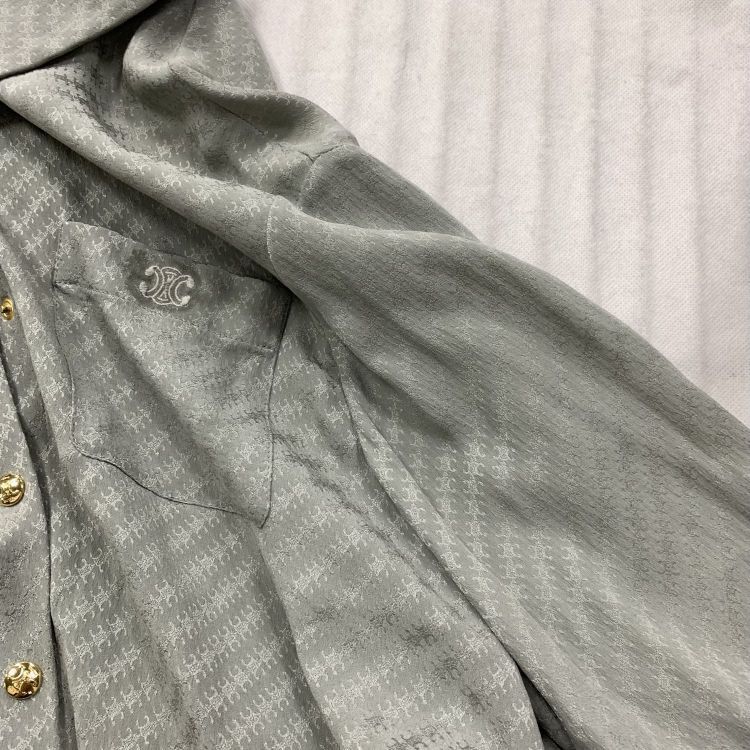 Celine Celine Monogram Silk Blouse Size 36 Size XS / US 0-2 / IT 36-38 - 10 Thumbnail