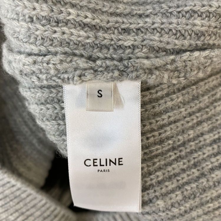 Celine Celine Logo Knit Hoodie Gray S Size S / US 4 / IT 40 - 4 Thumbnail