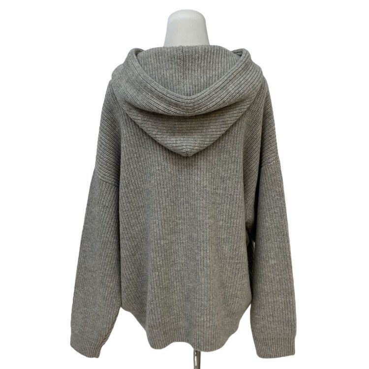 Celine Celine Logo Knit Hoodie Gray S Size S / US 4 / IT 40 - 2 Thumbnail