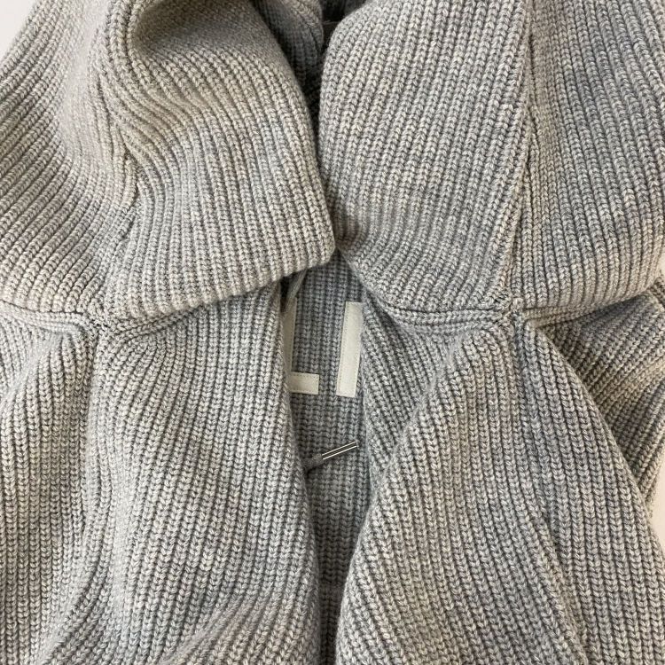 Celine Celine Logo Knit Hoodie Gray S Size S / US 4 / IT 40 - 9 Thumbnail