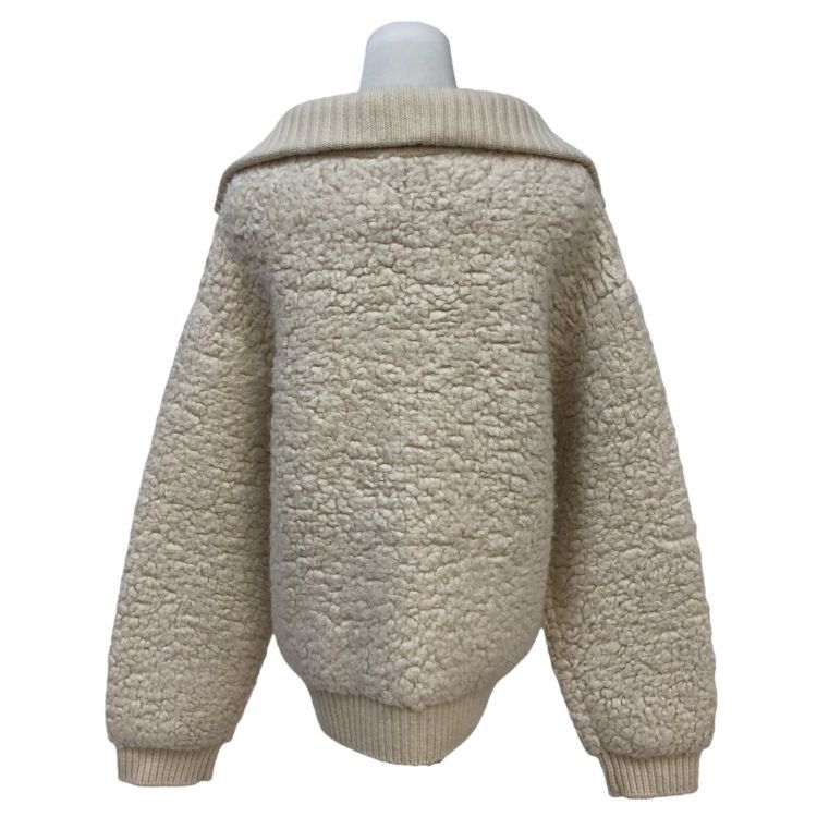 Celine Celine White Wool Blend Collared Sweater Size M Size M / US 6-8 / IT 42-44 - 2 Thumbnail