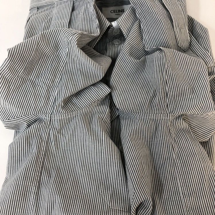 Celine Celine Striped Button Up Shirt Size 34 Size XS / US 0-2 / IT 36-38 - 10 Thumbnail
