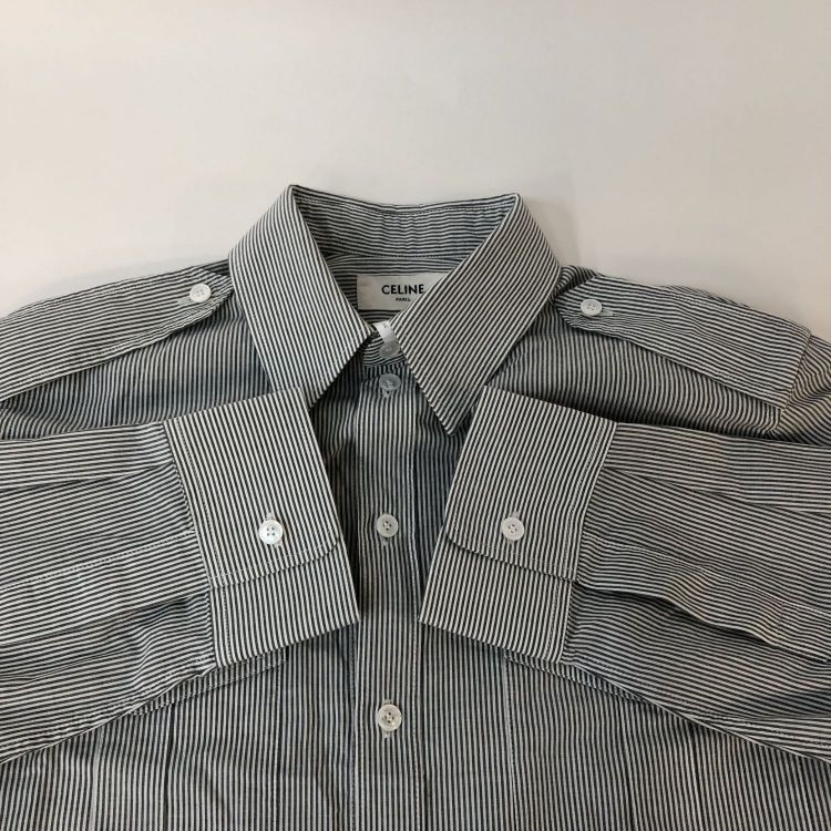 Celine Celine Striped Button Up Shirt Size 34 Size XS / US 0-2 / IT 36-38 - 9 Thumbnail