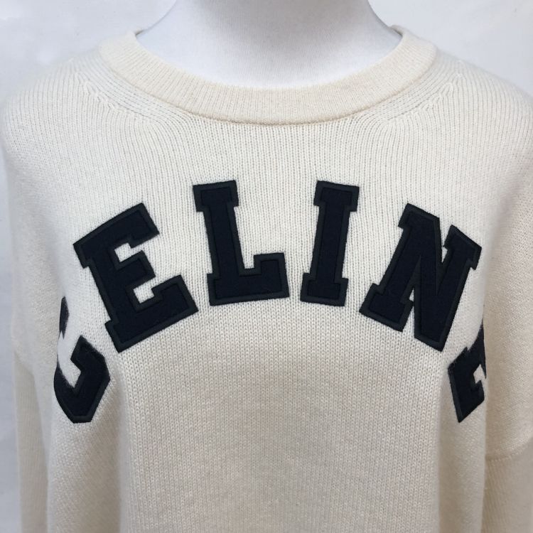 Celine Celine Logo Knit Drawstring Sweater Size S Size S / US 4 / IT 40 - 6 Thumbnail