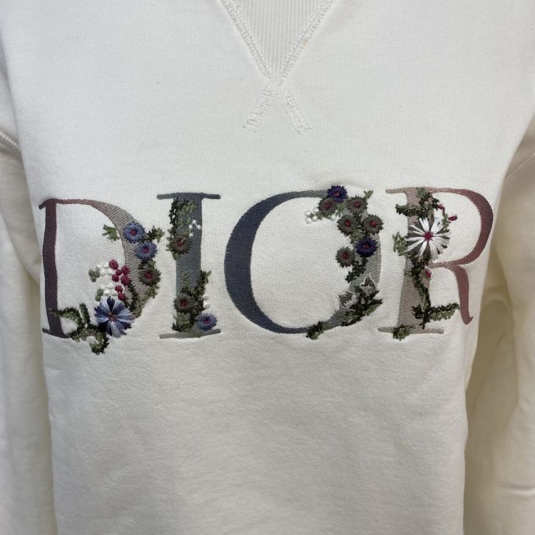 Dior Dior Floral Logo Sweatshirt Size M Size US M / EU 48-50 / 2 - 5 Thumbnail