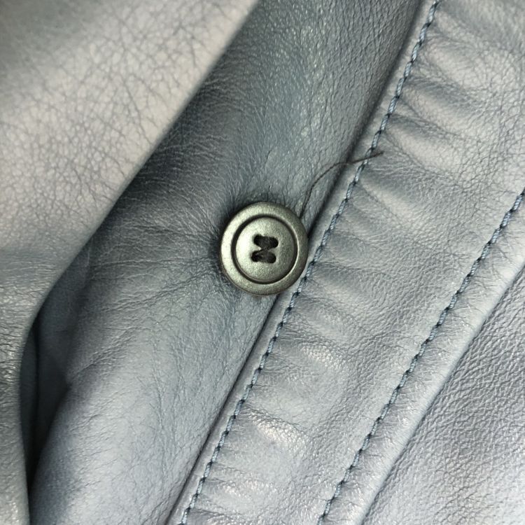 Dior Dior Blue Leather Jacket Size S Size US S / EU 44-46 / 1 - 8 Thumbnail