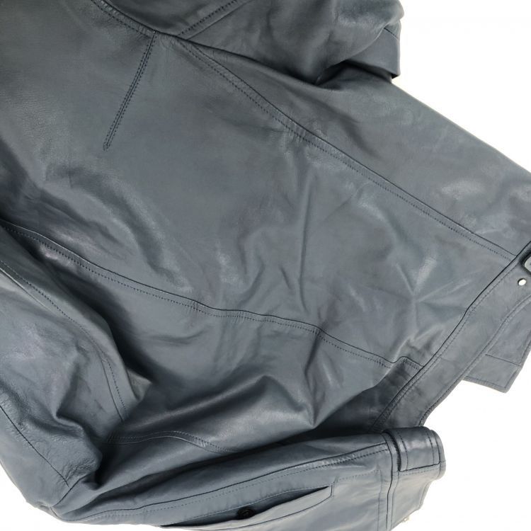 Dior Dior Blue Leather Jacket Size S Size US S / EU 44-46 / 1 - 10 Thumbnail