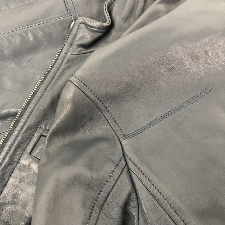 Dior Dior Blue Leather Jacket Size S Size US S / EU 44-46 / 1 - 7 Thumbnail