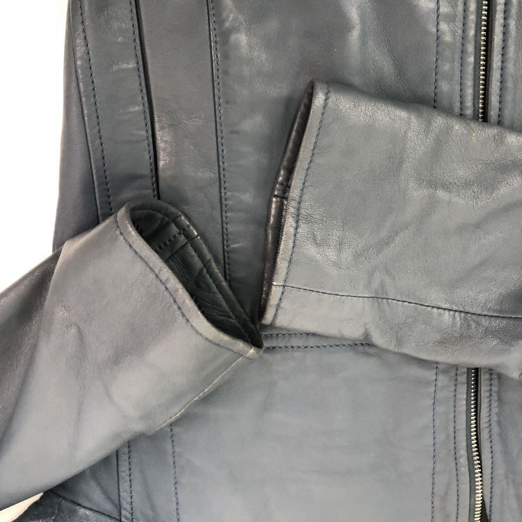 Dior Dior Blue Leather Jacket Size S Size US S / EU 44-46 / 1 - 9 Thumbnail