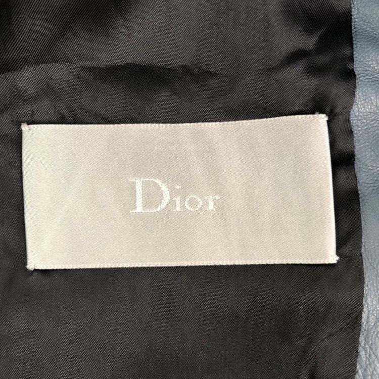 Dior Dior Blue Leather Jacket Size S Size US S / EU 44-46 / 1 - 3 Thumbnail