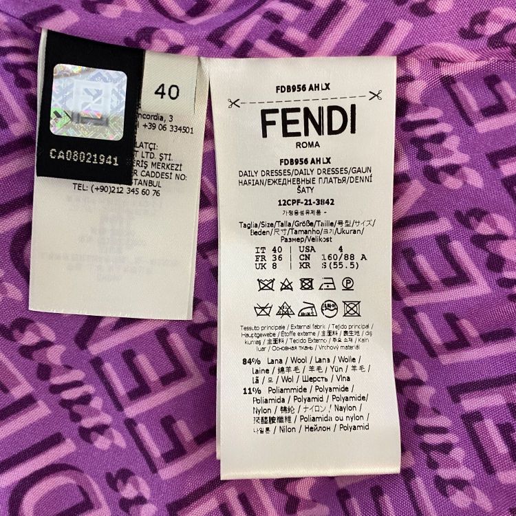 Fendi Fendi x SKIMS Logo Print Dress Size IT 40 Size S / US 4 / IT 40 - 4 Thumbnail