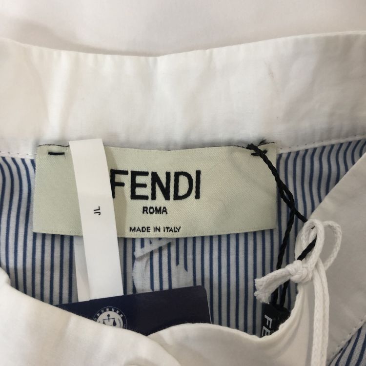 Fendi Fendi Striped Logo Embroidered Midi Dress Size 38 Size XS / US 0-2 / IT 36-38 - 3 Thumbnail