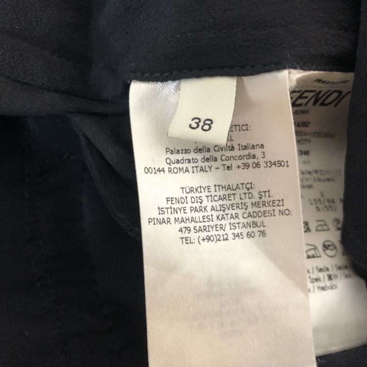 Fendi Fendi FF Monogram Silk Pants Size 38 Size 26" / US 2 / IT 38 - 4 Thumbnail