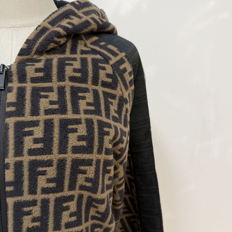 Fendi Fendi FF Logo Zip Hoodie Size L Size US L / EU 52-54 / 3 - 8 Thumbnail
