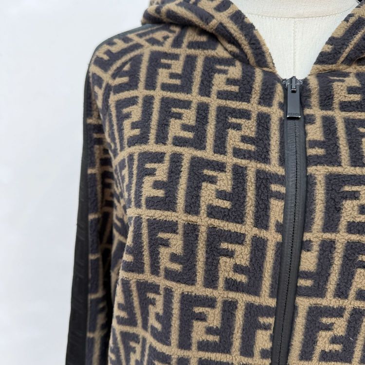 Fendi Fendi FF Logo Zip Hoodie Size L Size US L / EU 52-54 / 3 - 7 Thumbnail