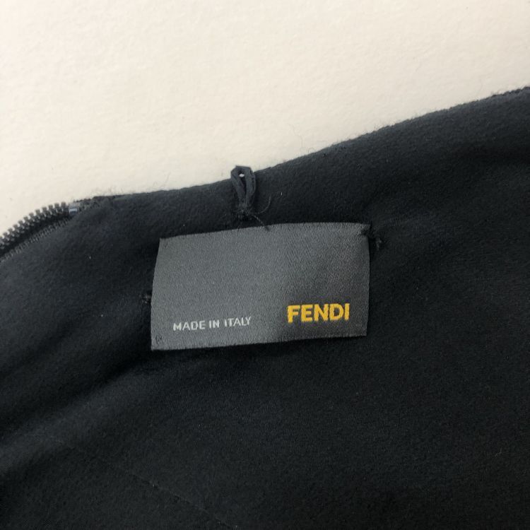 Fendi Fendi Black Wool Silk Midi Dress Size 40 Size S / US 4 / IT 40 - 3 Thumbnail