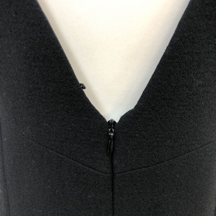 Fendi Fendi Black Wool Silk Midi Dress Size 40 Size S / US 4 / IT 40 - 8 Thumbnail