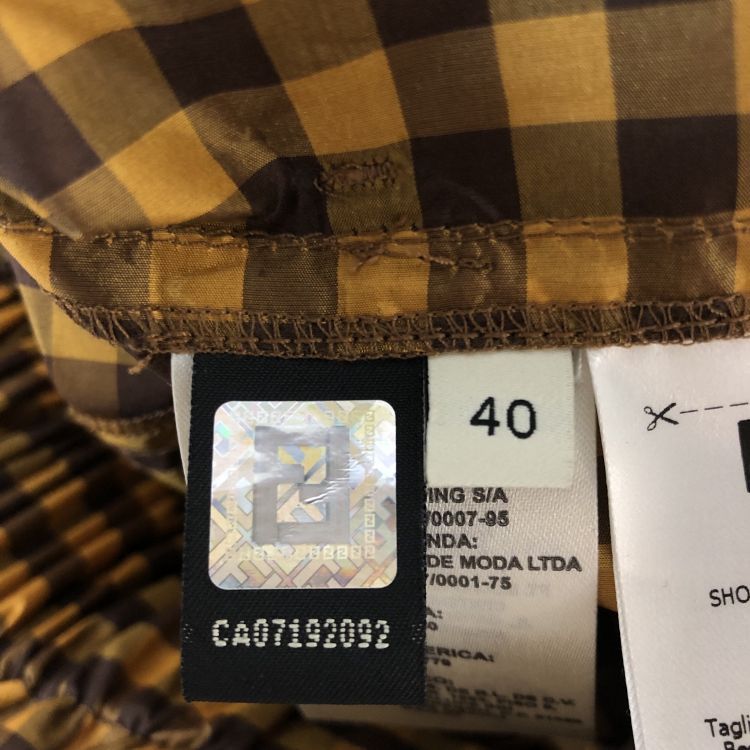Fendi Fendi Gingham Silk Shorts Size 40 Size 27" / US 4 / IT 40 - 4 Thumbnail