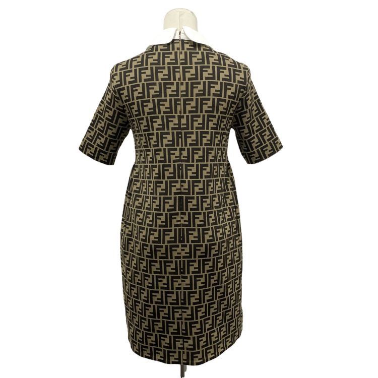 Fendi Fendi Zucca Monogram Collared Dress Size S Size S / US 4 / IT 40 - 2 Thumbnail