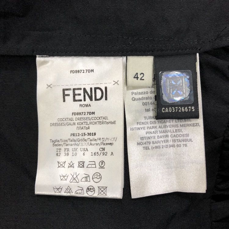 Fendi Fendi Silk Cocktail Mini Dress IT 42 Size M / US 6-8 / IT 42-44 - 4 Thumbnail