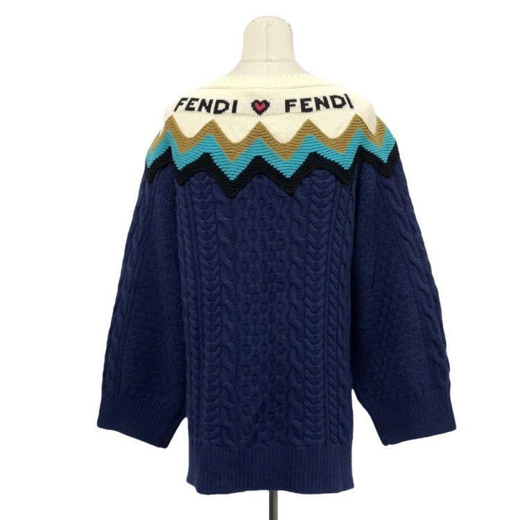 Fendi Fendi Patterned Cable Knit Sweater IT 44 Size M / US 6-8 / IT 42-44 - 2 Thumbnail