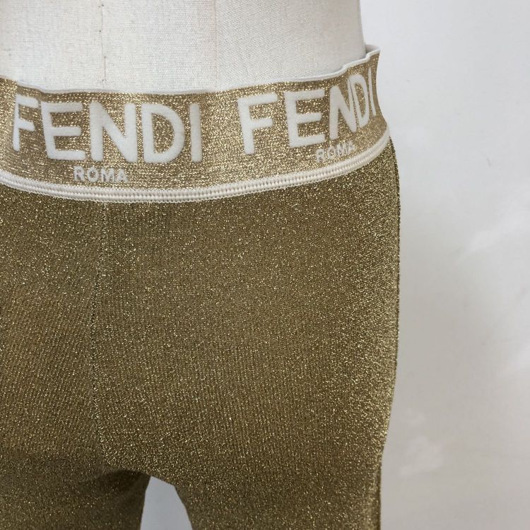 Fendi Fendi Gold Logo Waistband Joggers Size 40 Size 27" / US 4 / IT 40 - 8 Thumbnail