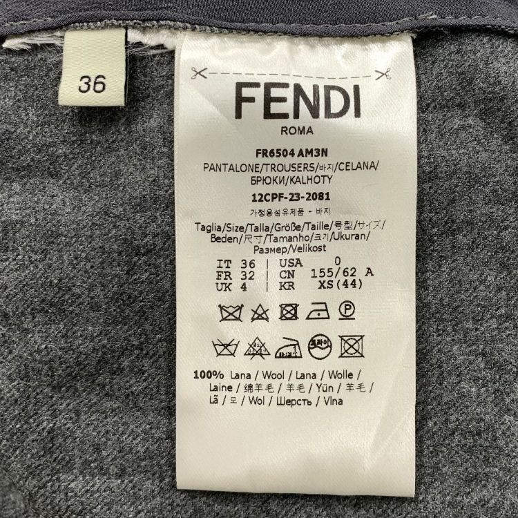 Fendi Fendi Wool Pleated Pants Size IT 36 Size 25" / US 0 / IT 36 - 4 Thumbnail