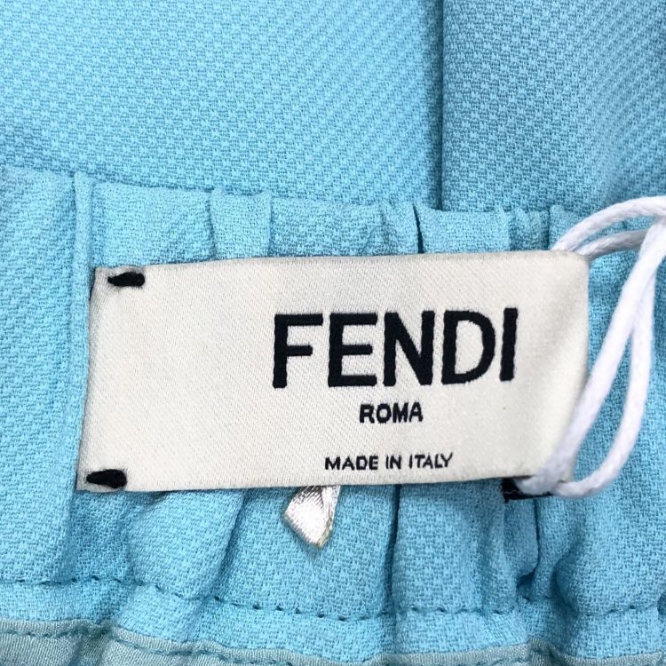 Fendi Fendi Blue Viscose Pants Size 40 Size 27" / US 4 / IT 40 - 3 Thumbnail