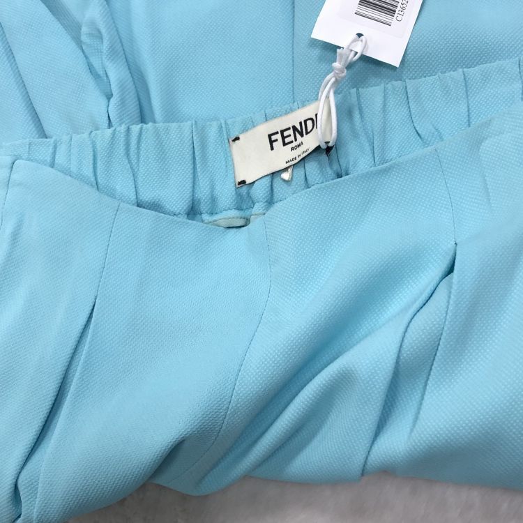 Fendi Fendi Blue Viscose Pants Size 40 Size 27" / US 4 / IT 40 - 6 Thumbnail
